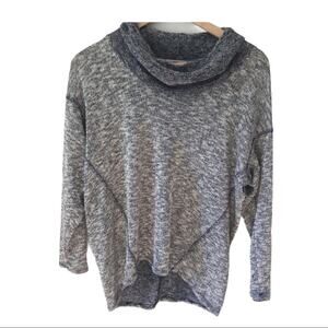 Gibson Cowl Neck Lightweight Blue Sweater